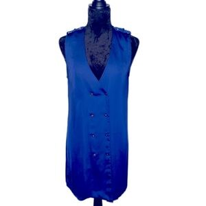 Revolve L'Academie Royal Blue Satin Dress- Small
